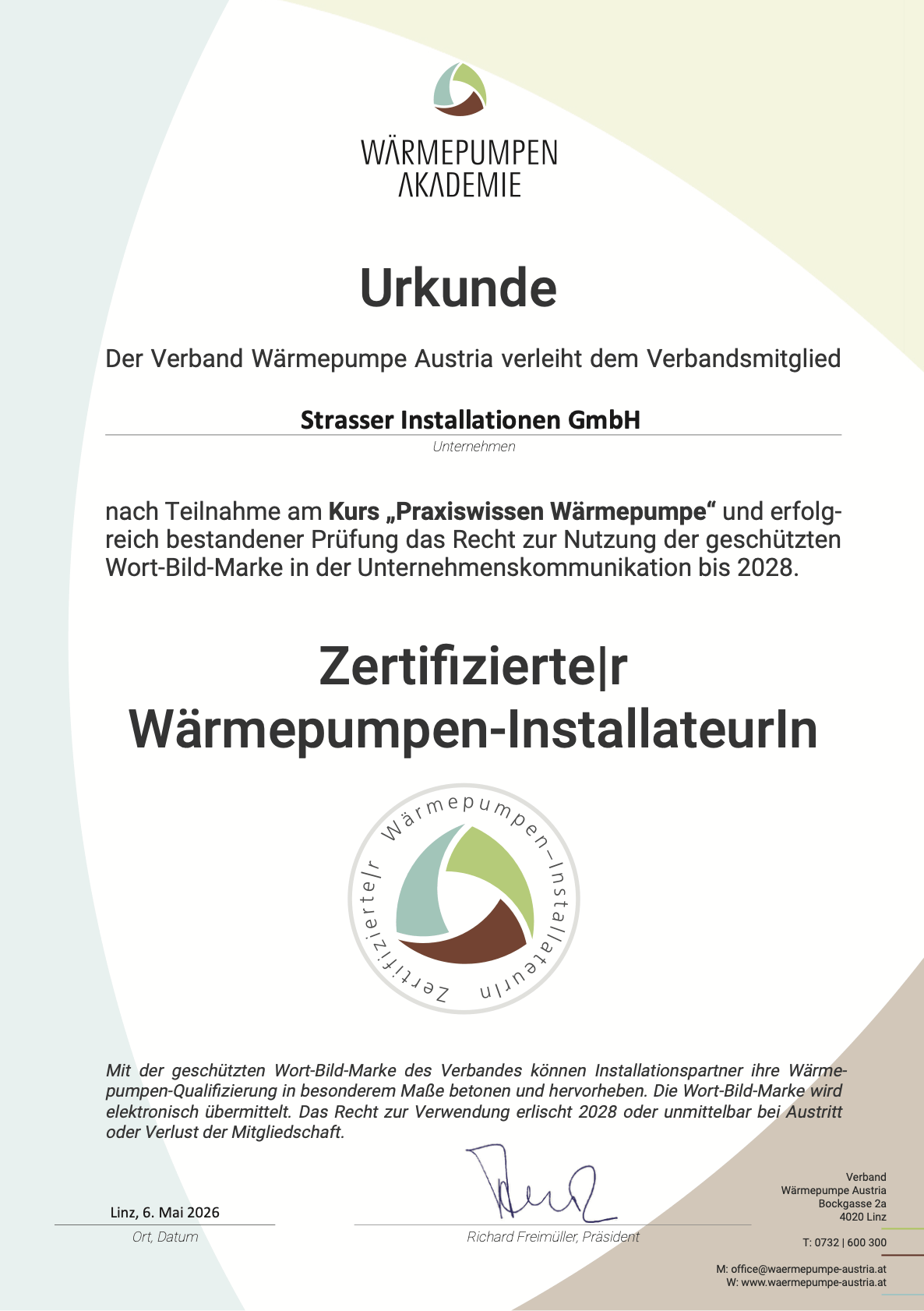Zertifizierter Wärmepumpen-Installateur