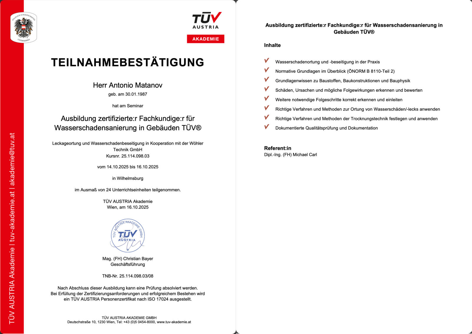 Lehrbrief und Gesellenprüfung