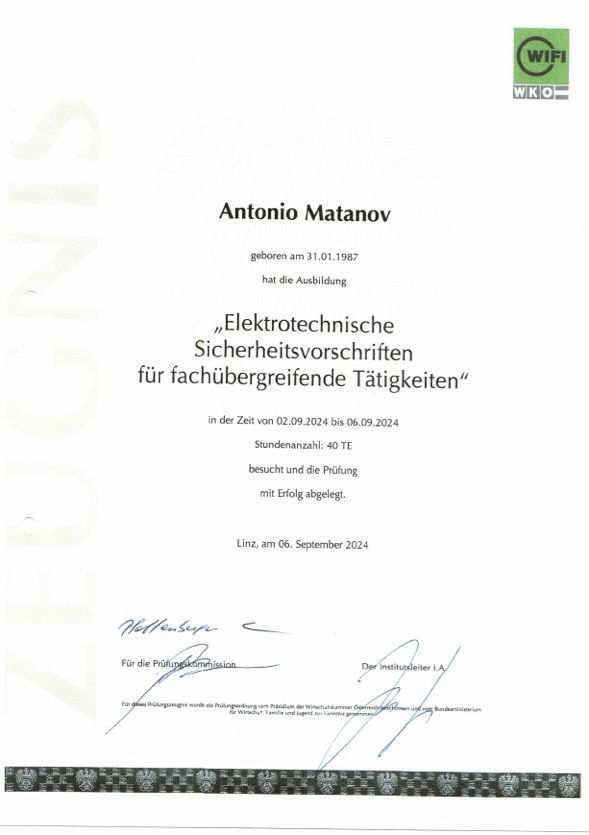 elektronische Sicherheitsvorschriften